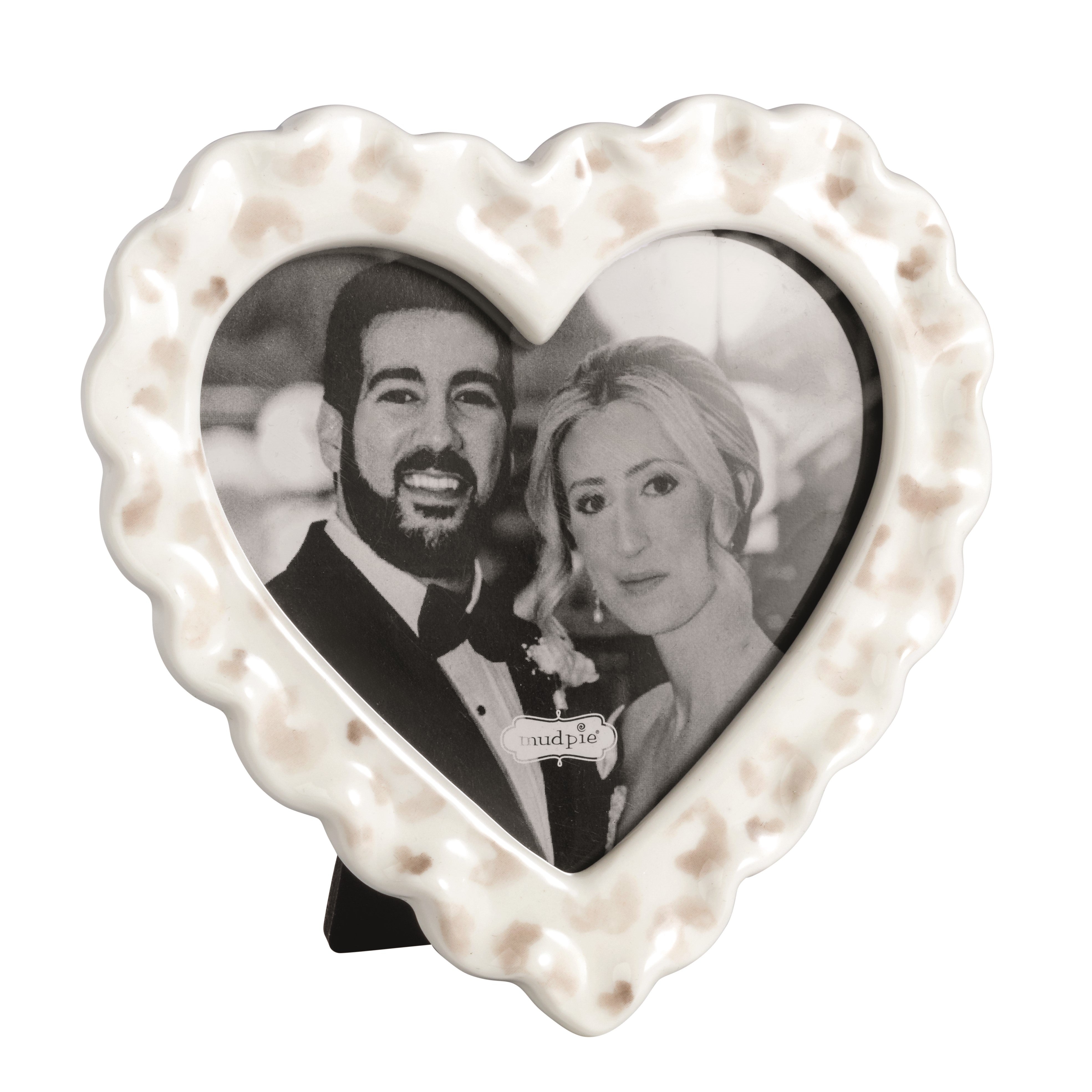 Taupe Leopard Heart Frame