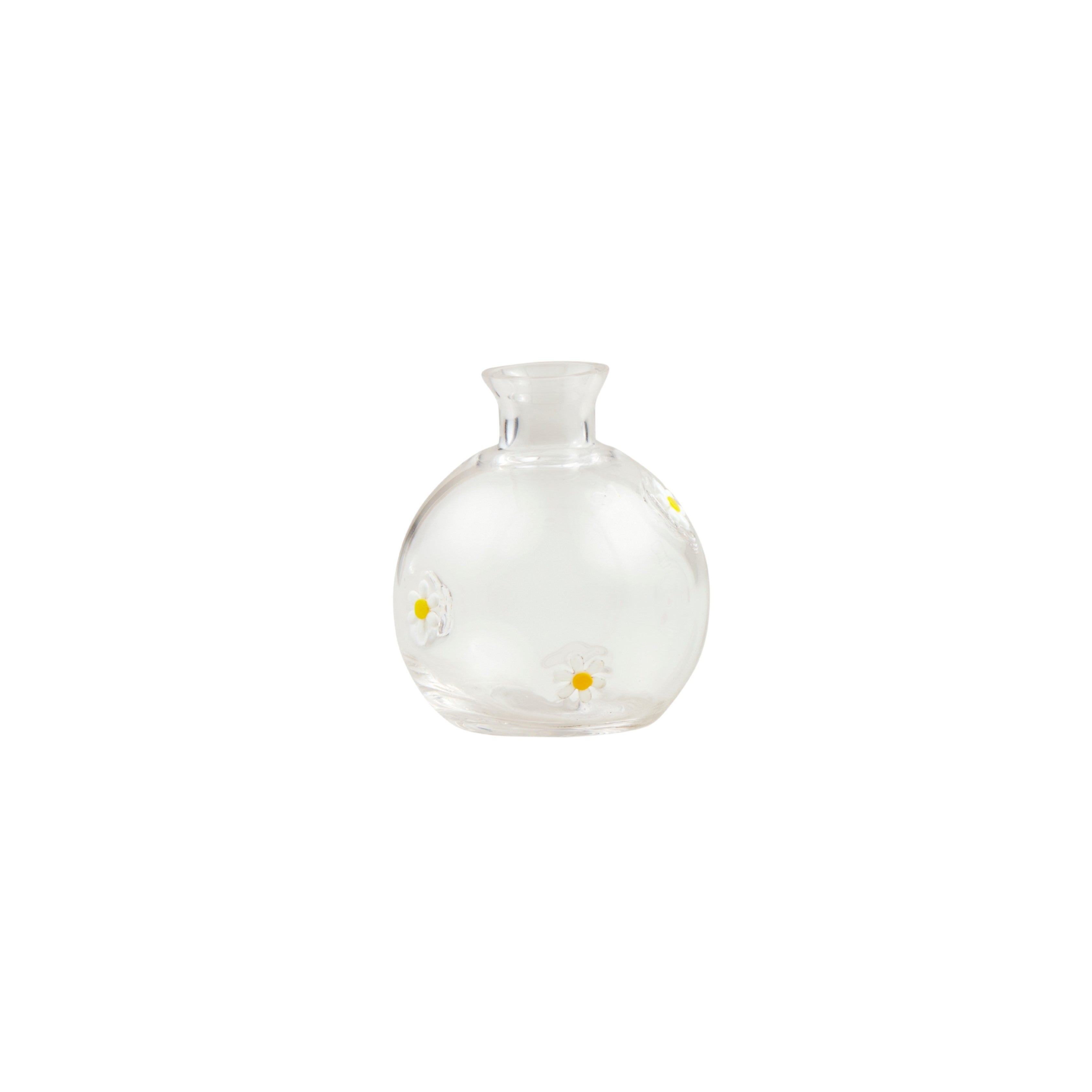Daisy Glass Inlay Vase By Mud Pie