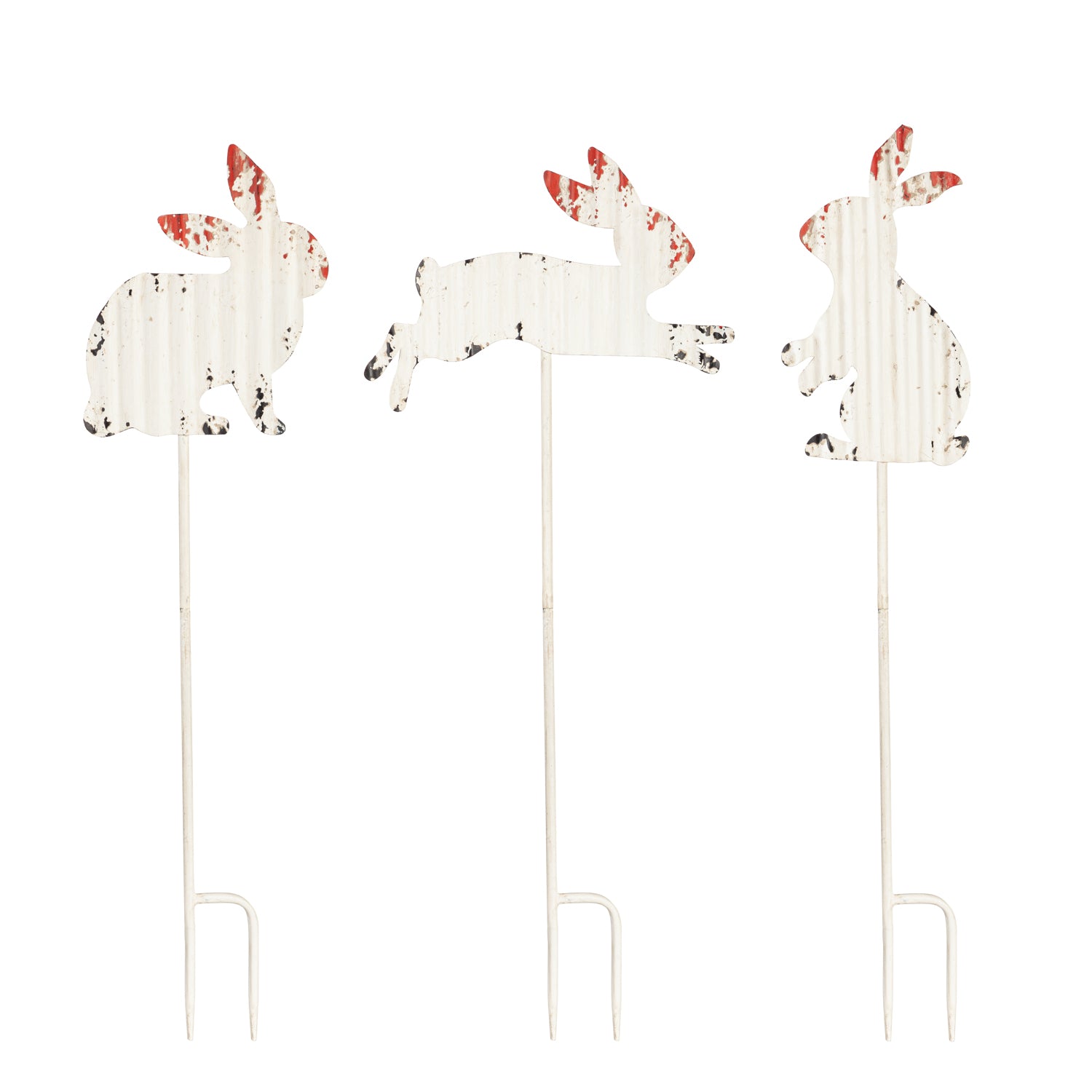 24"H Metal Bunny Garden Stake