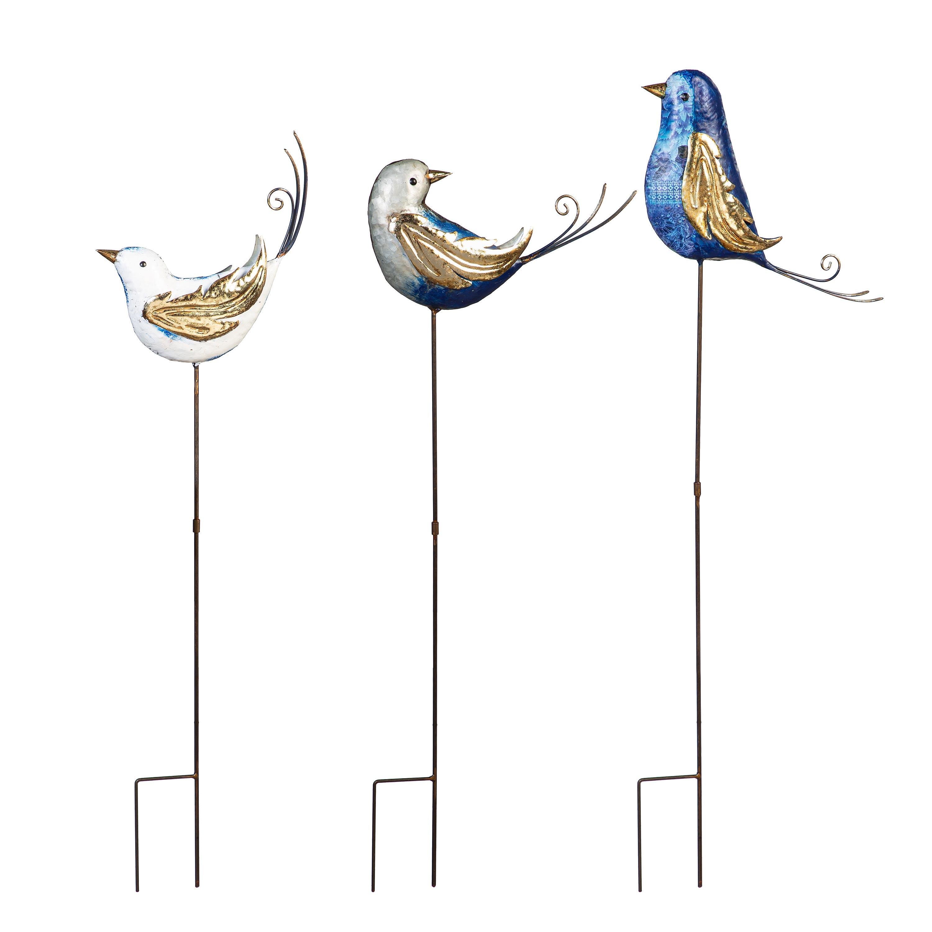 Fancy Bird Metal Garden Stake, 36"