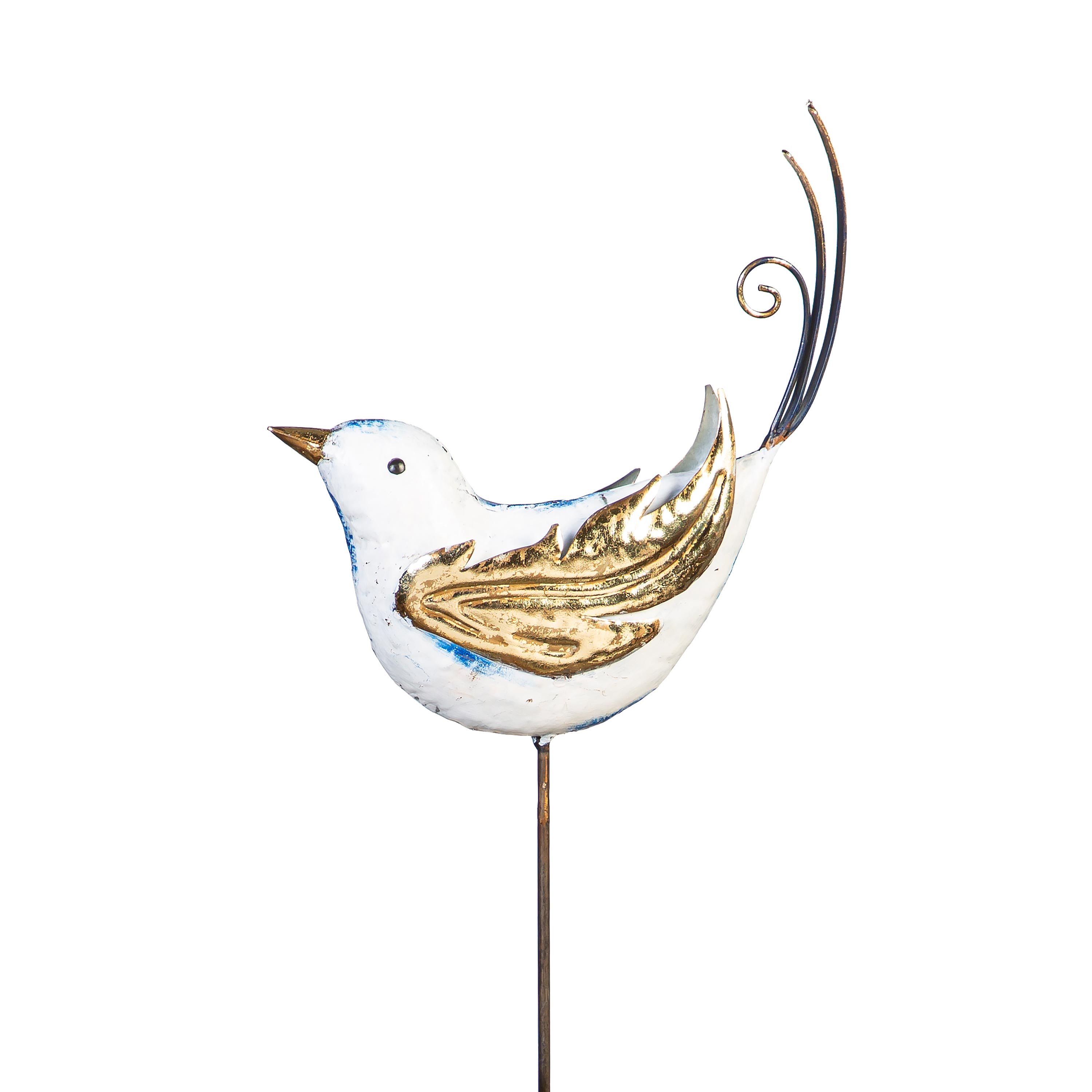 Fancy Bird Metal Garden Stake, 36"