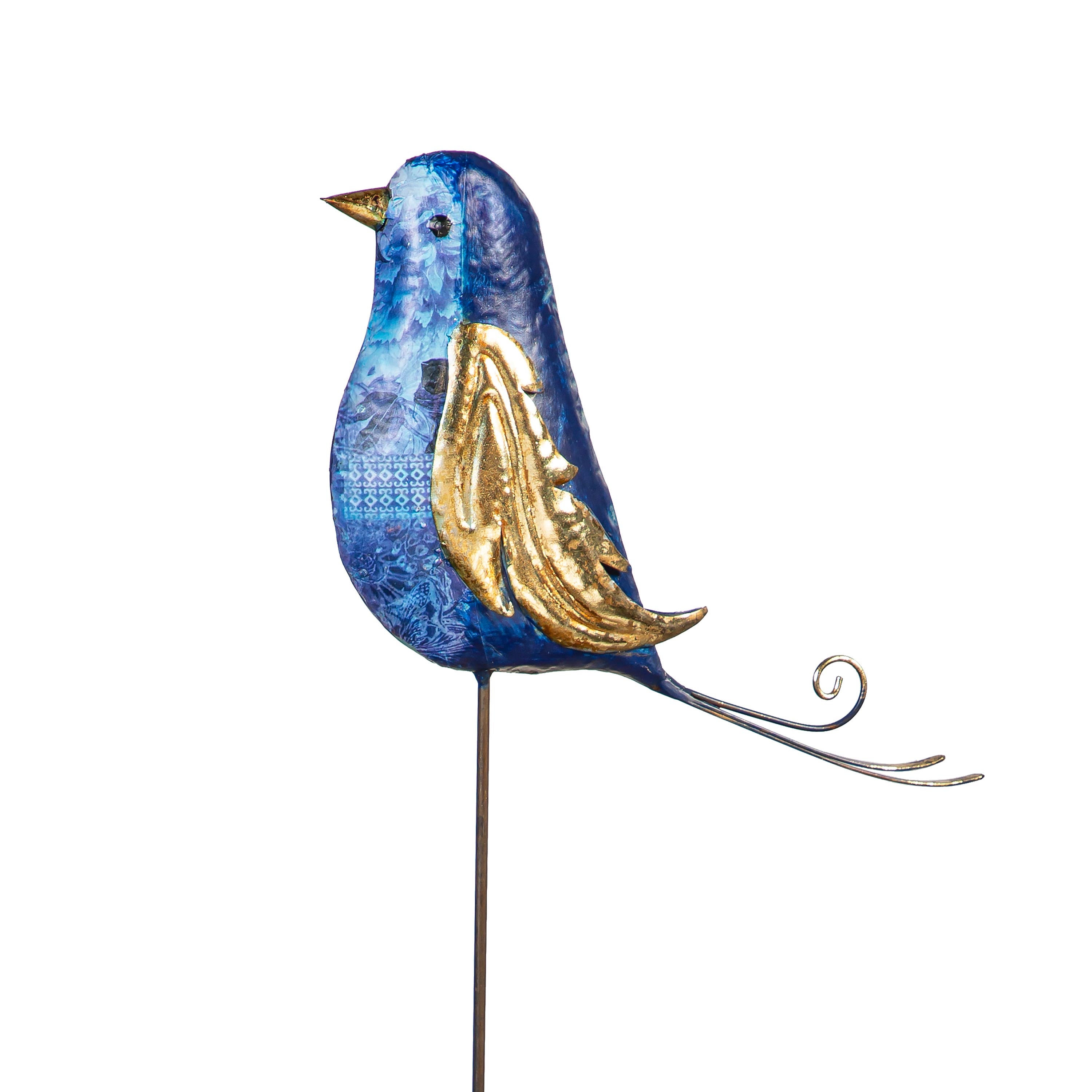 Fancy Bird Metal Garden Stake, 36"
