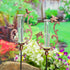 Pollinator Garden Rain Gauge, Bronze Pollinator Rain Gauge Garden Stake, 36"