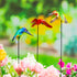 Bird with Spring Wing Metal Garden Stake, 37"