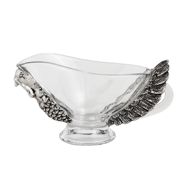 Glass Turkey Gravy Boat By Mud Pie