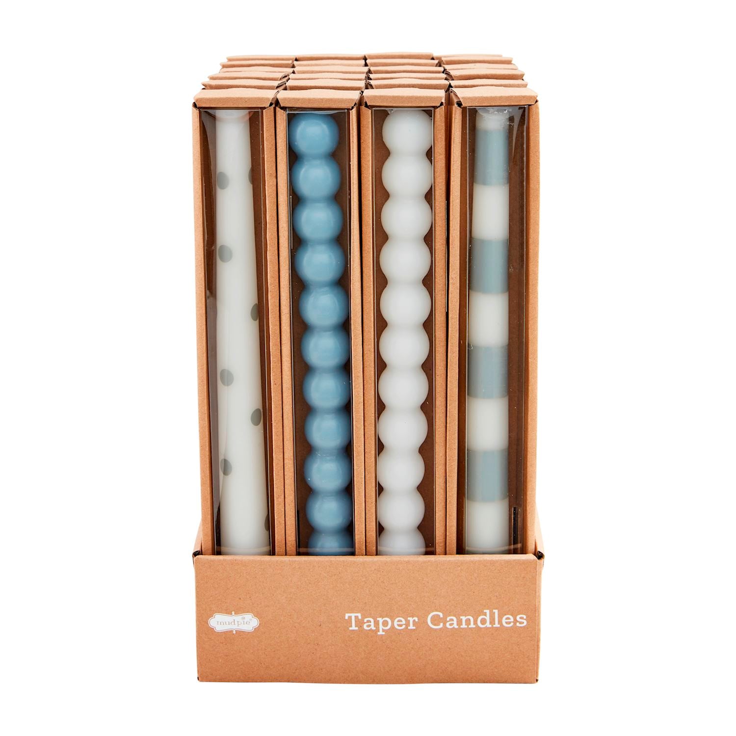 Grey & White Taper Candles By Mud Pie