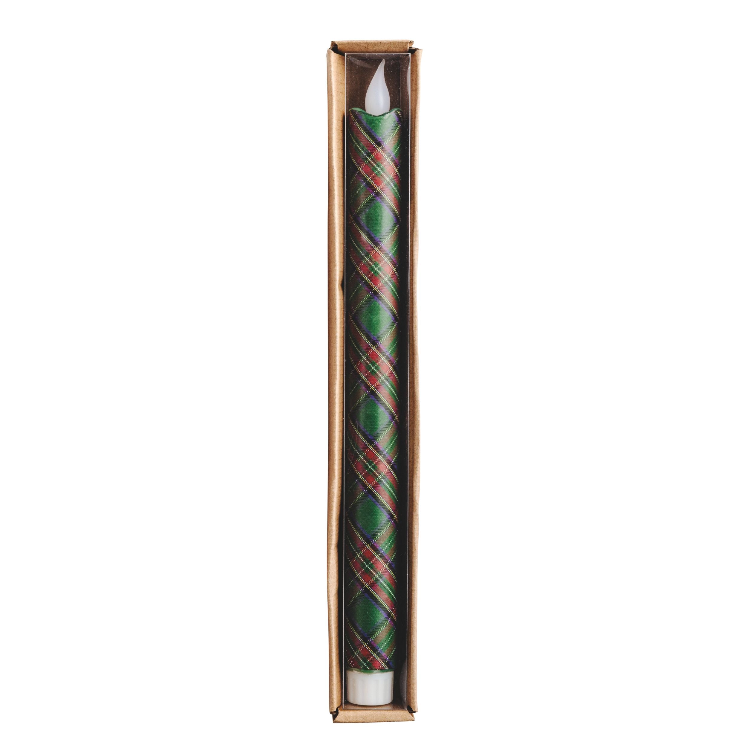 Tartan Taper Candles By Mud Pie