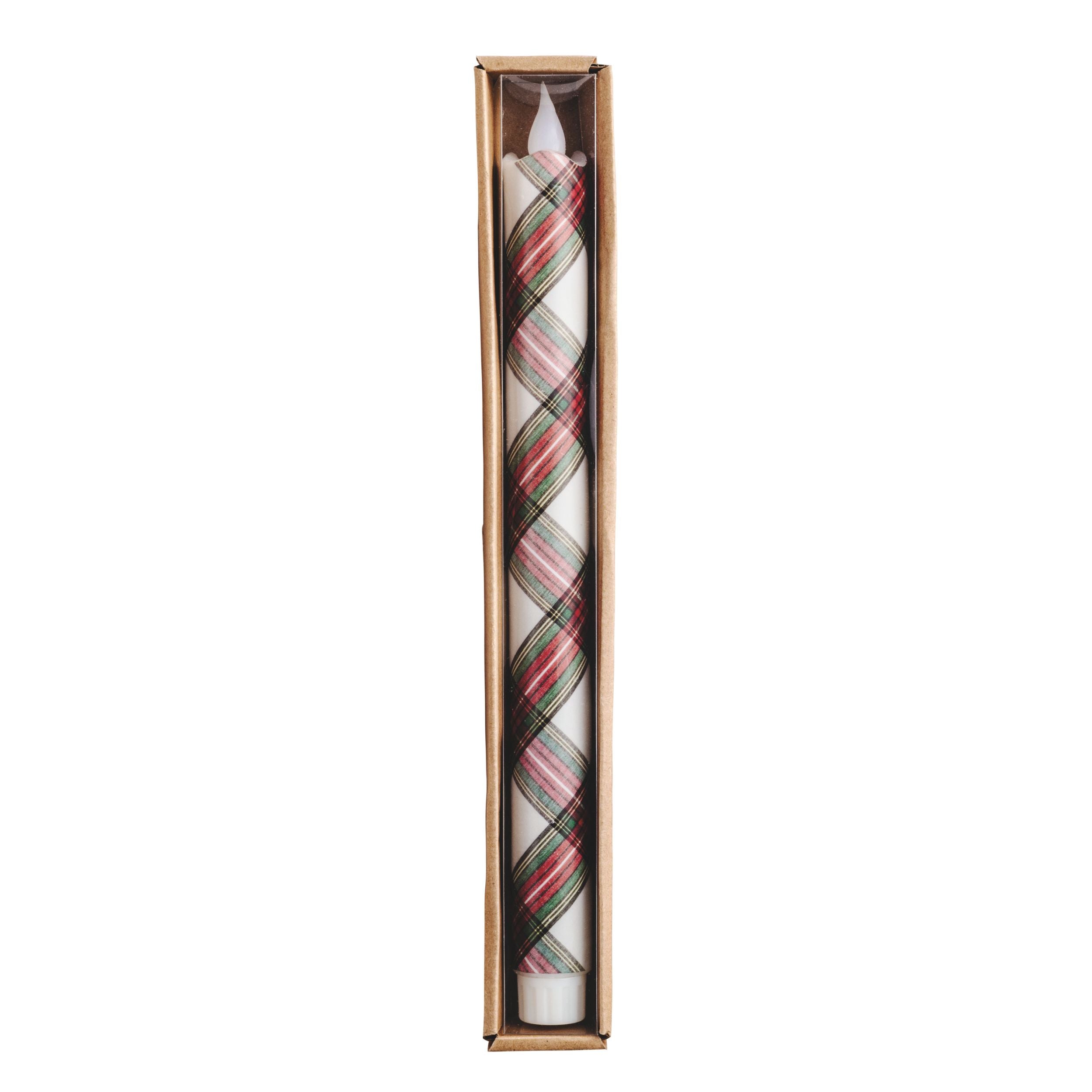 Tartan Taper Candles By Mud Pie