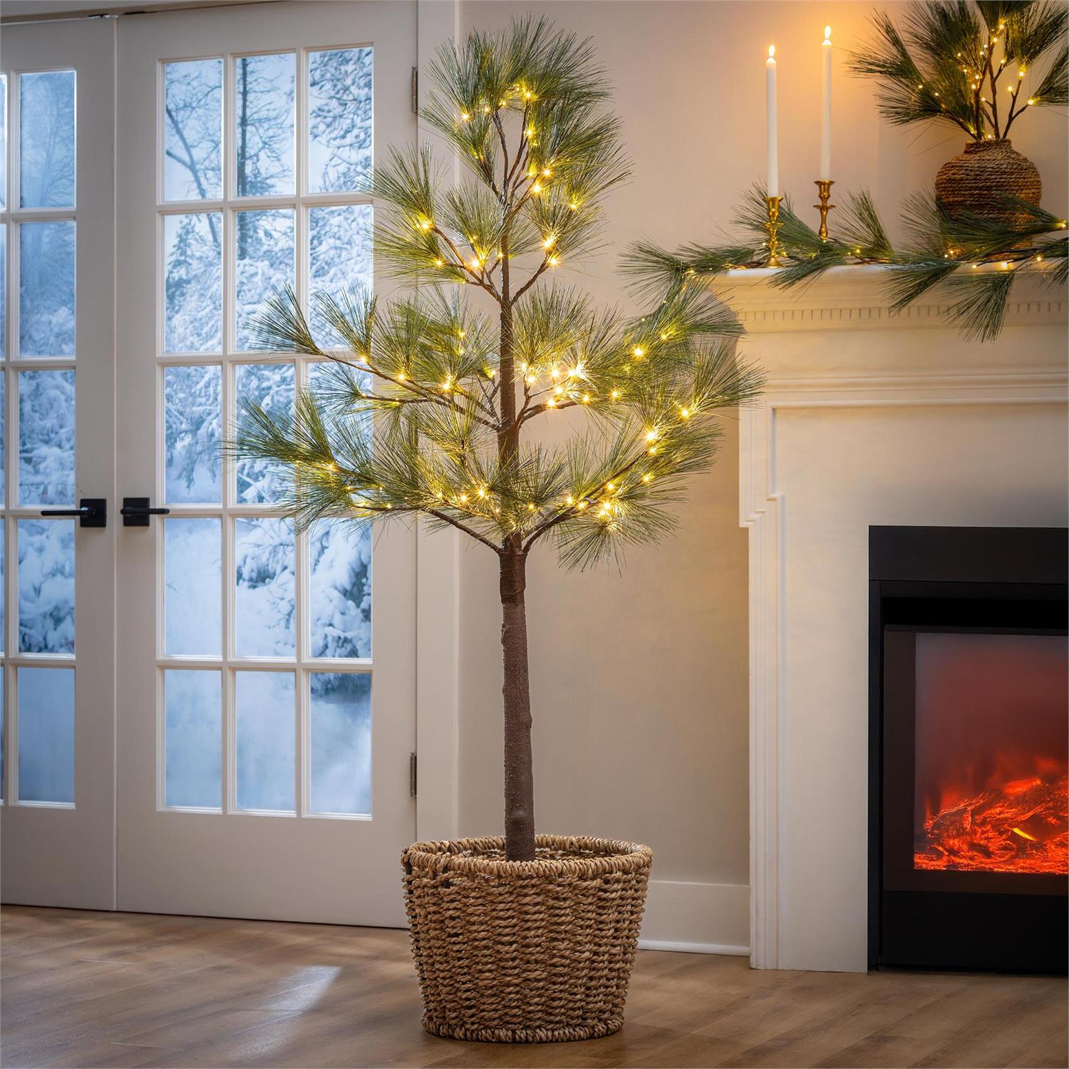 Winter Grove Pine Indoor/Outdoor LED Artificial Tree, 72"