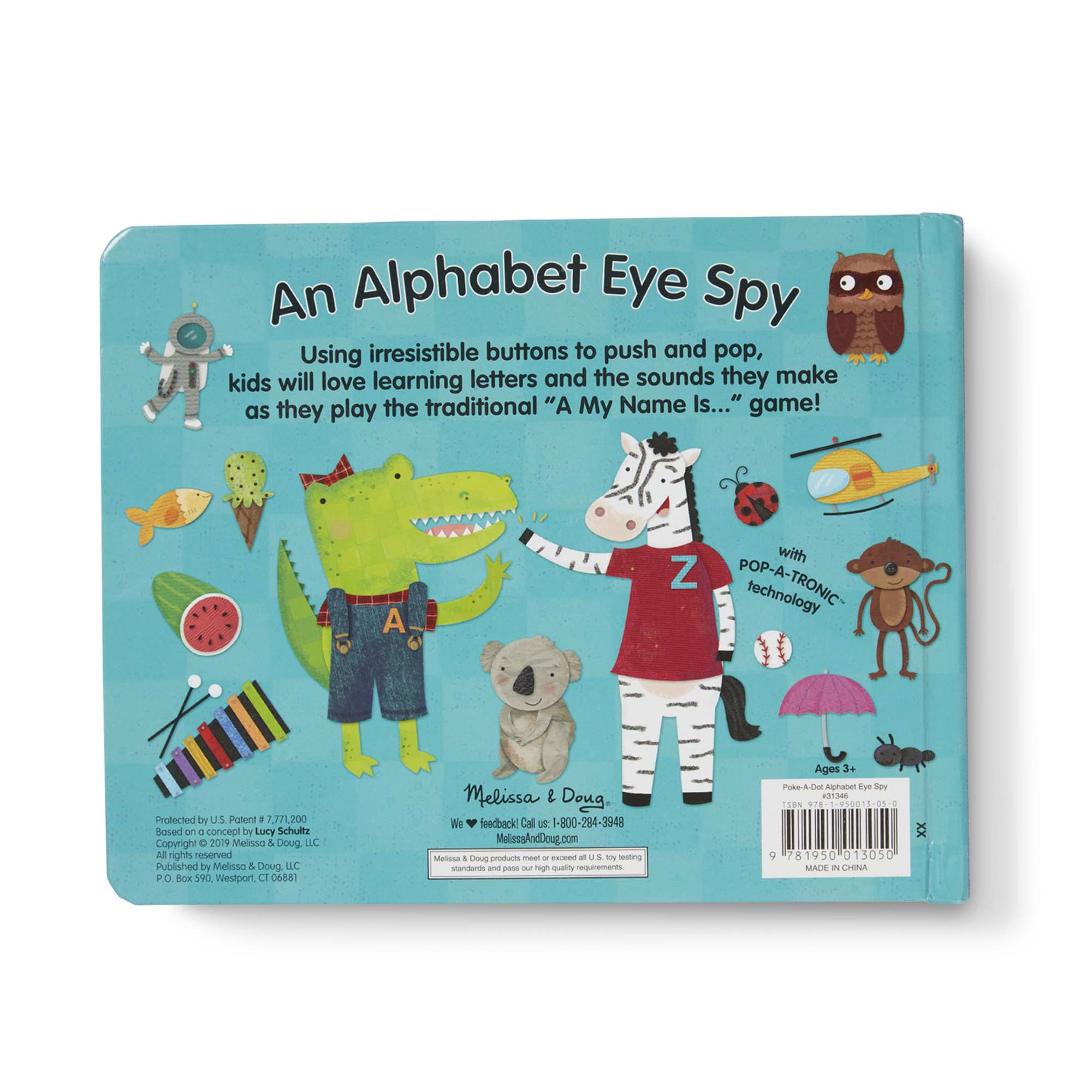 Melissa & Doug Children's Book - Poke-a-Dot: An Alphabet Eye Spy (Board Book with Buttons to Pop) - FSC Certified