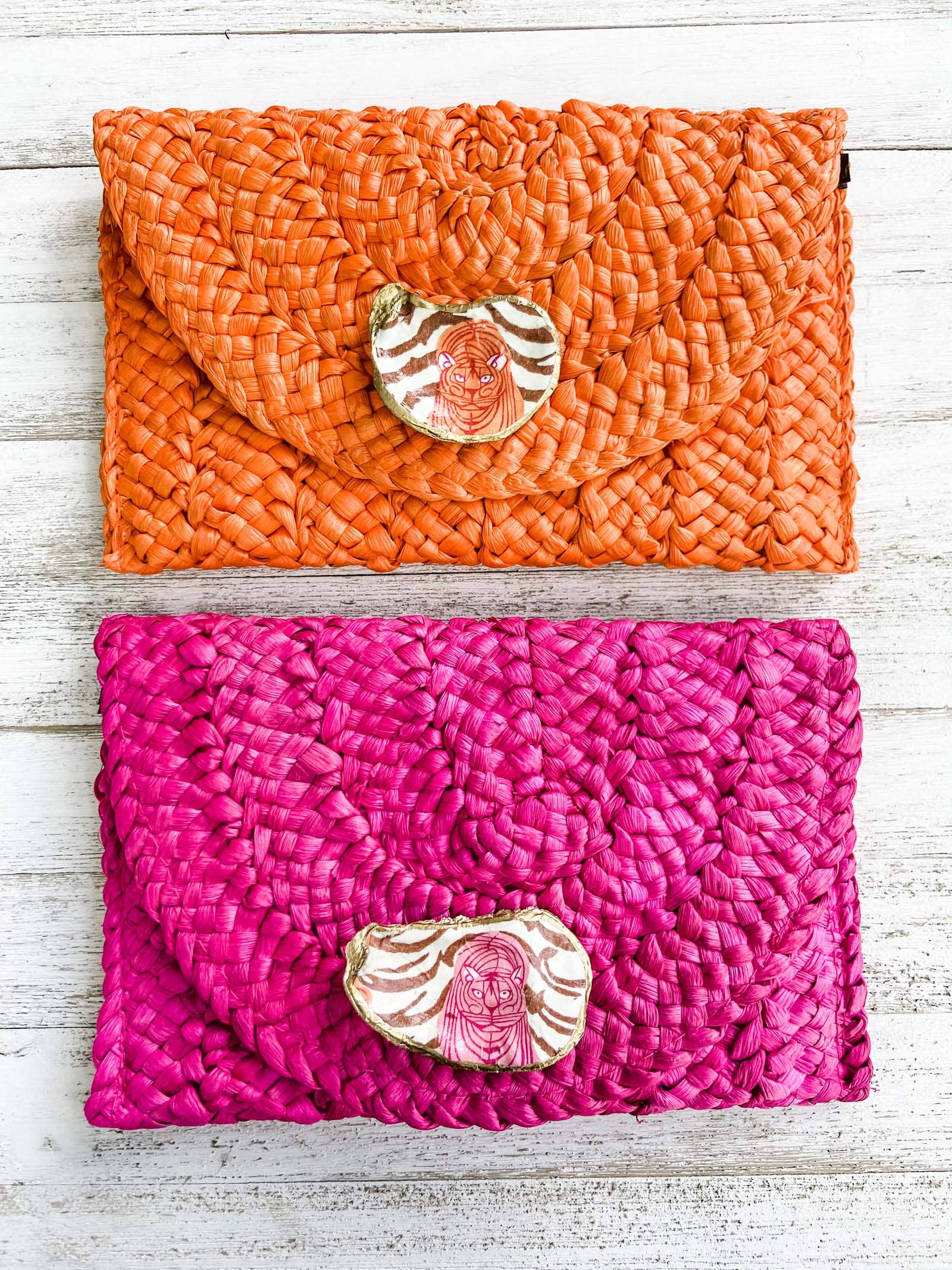Tiger Oyster Shell Clutch by Made on Maidstone