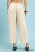 Becka Linen Blend Scallop Hem Wide Leg Pants