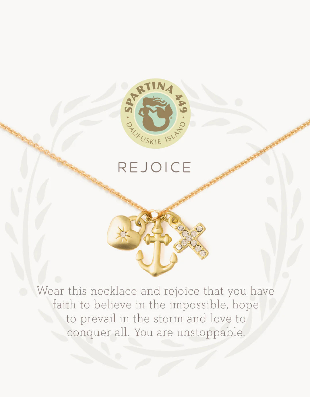 Spartina Sea La Vie Necklace 18" Rejoice/Faith Hope Love