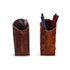 CHESTNUT WOVEN LEATHER EYEGLASS / ACCESSORY HOLDER - A. Dodson's