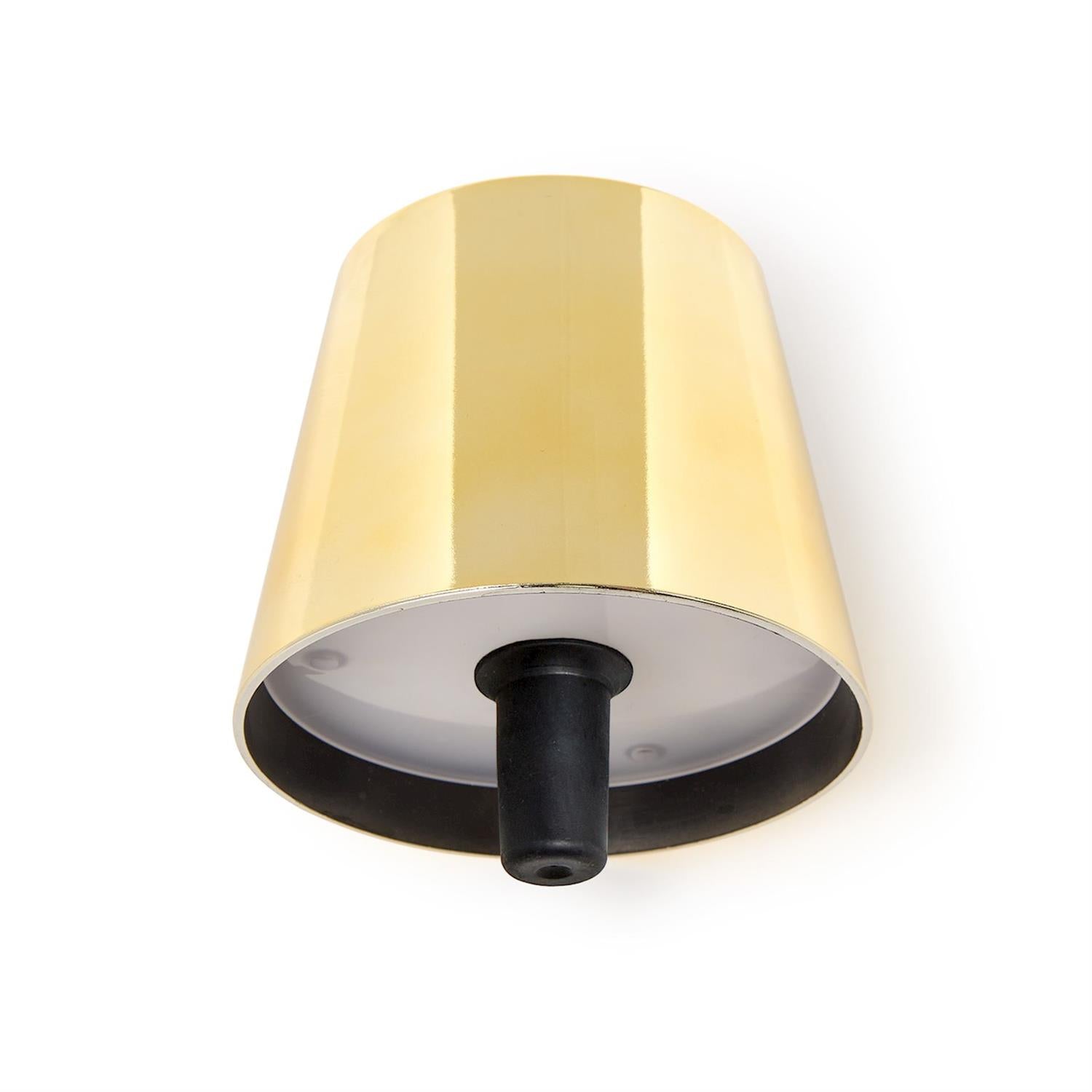 LED Portable Cordless Gold Lampshade Bottle Lamp with Stopper Attachment in Gift Box