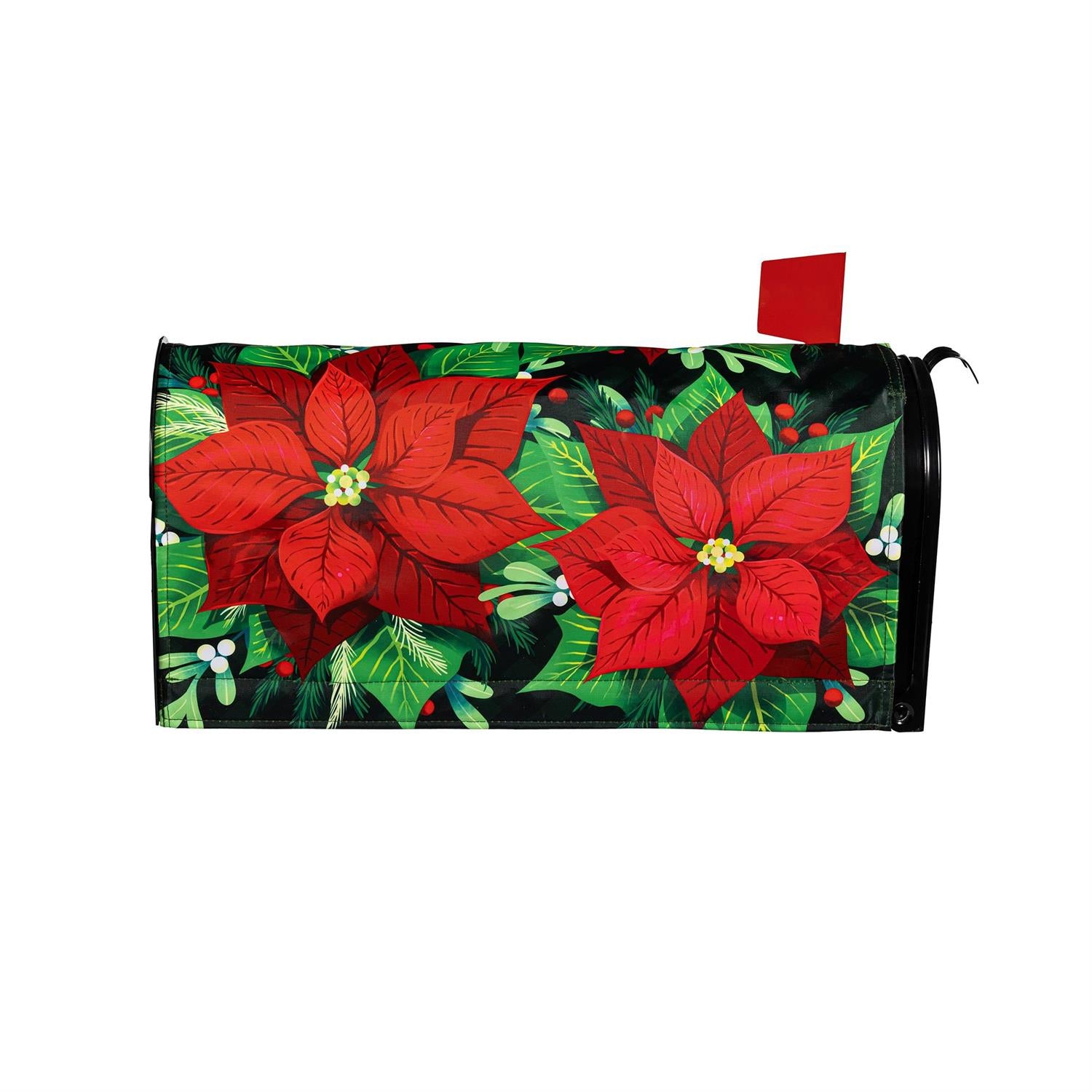 Peace Poinsettia Mailbox Cover