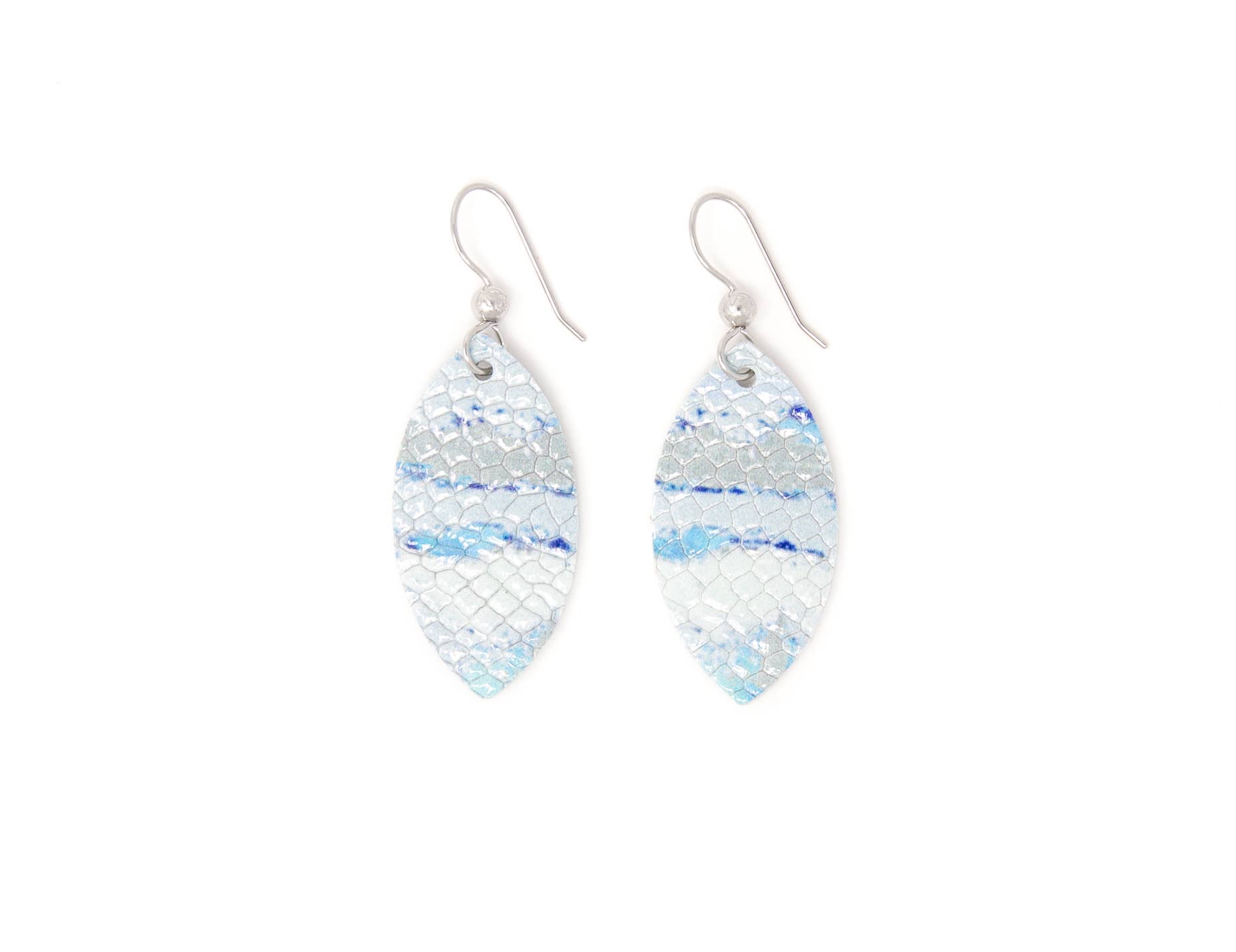 Blue Skies Ahead Leather Earrings