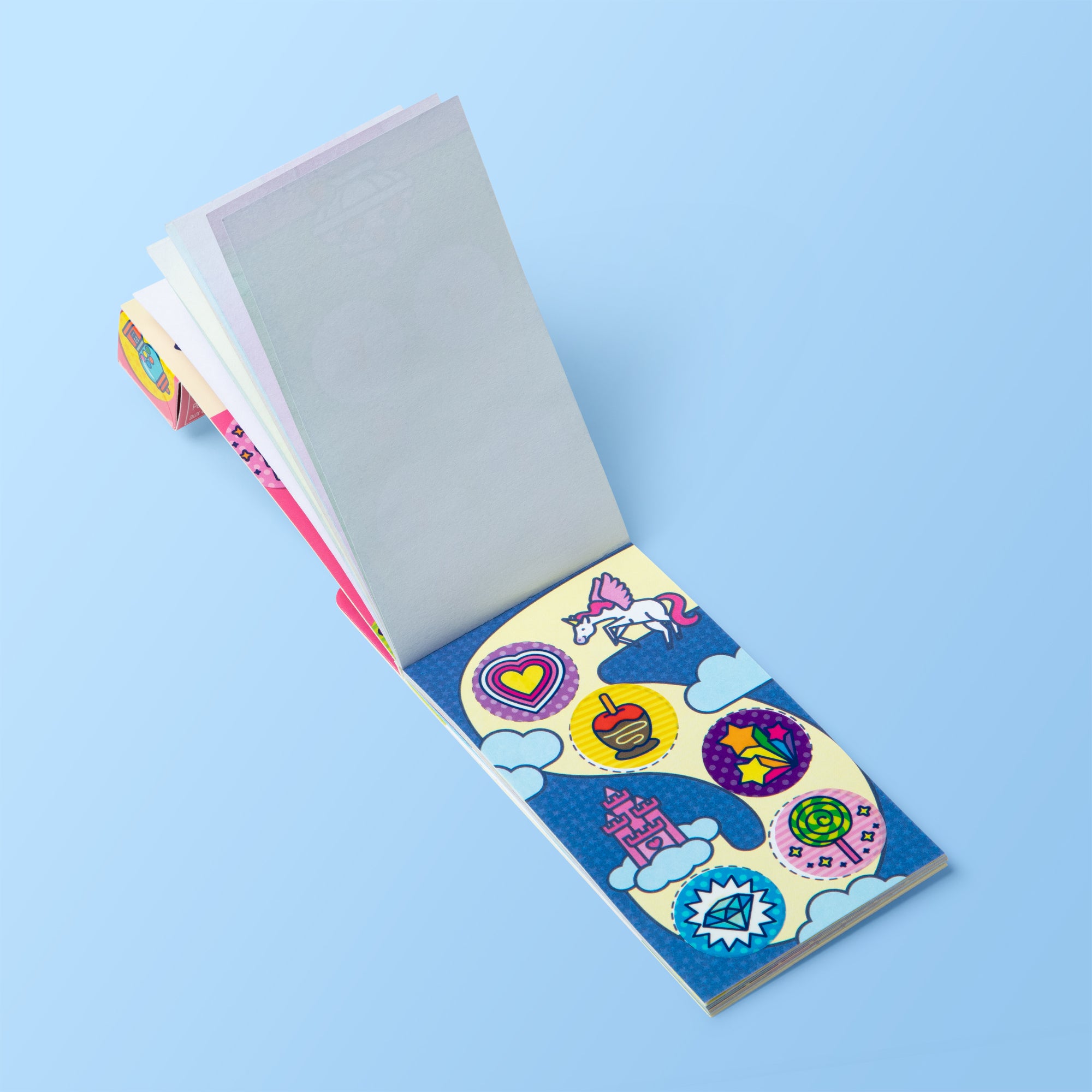 Melissa & Doug Sticker WOW! Mini Activity Pad and 200+ Refill Stickers for Sticker Stamper Arts and Crafts Fidget Toy Collectibles Assorted Surprise Pack Stickers - FSC Certified