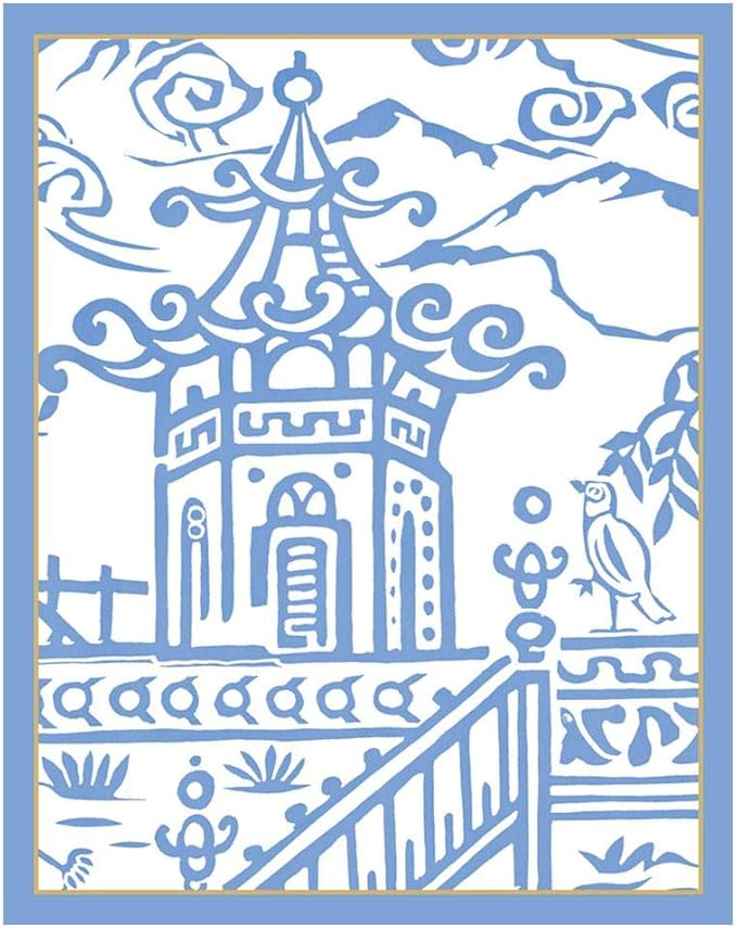 Caspari Pagoda Toile Bridge Tally Sheets - 12 Per Package