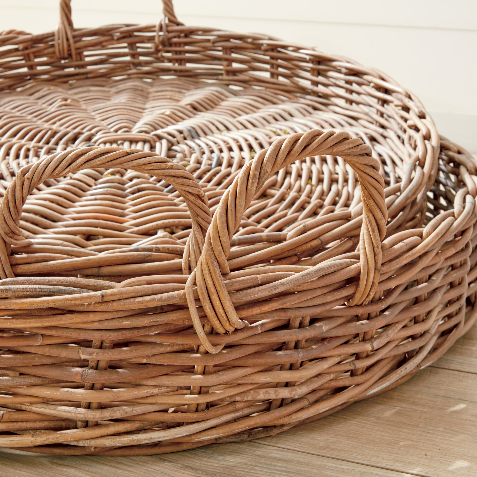NORMANDY EXTRA LARGE LOW ROUND BASKETS, SET OF 2 - view 6