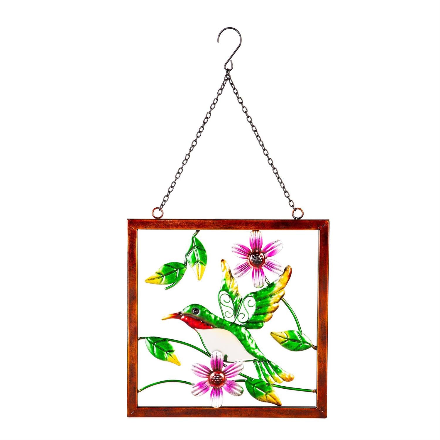 Pollinator Garden Indoor Wall Décor, Metal with Chain