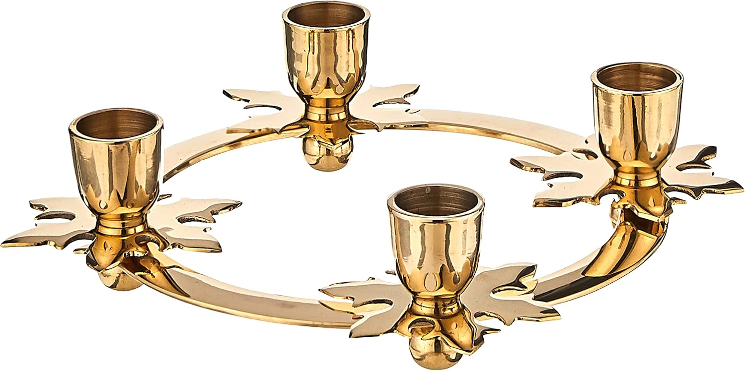 Brass Snowflake Advent Ring - (8" diameter)