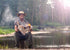 MAN READING NEWSPAPER ON FIRE CARD - A. Dodson's