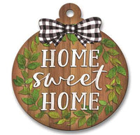 HOME SWEET HOME W/ GREEN LEAVES - ADOORNAMENTS