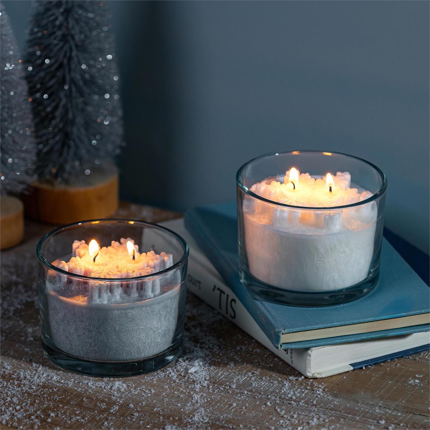 Season To Sparkle Soy Blend Candle with Snowflake