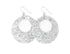 Sparkle in Silver Hoop de Hoop Leather Earrings