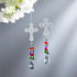 Memorial Trinket Metal and Crystal Hanging Cross, 11"