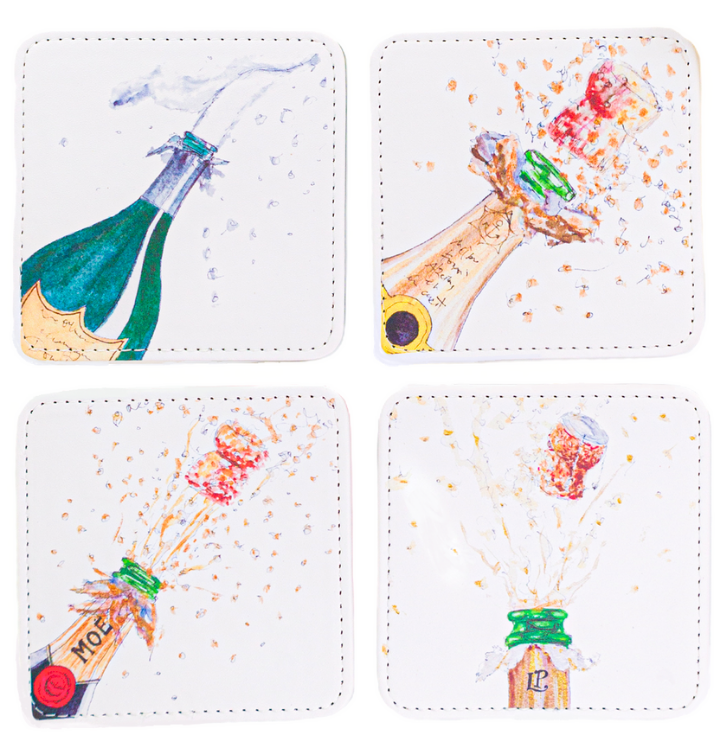 Bubbly Time Coasters Set of 4