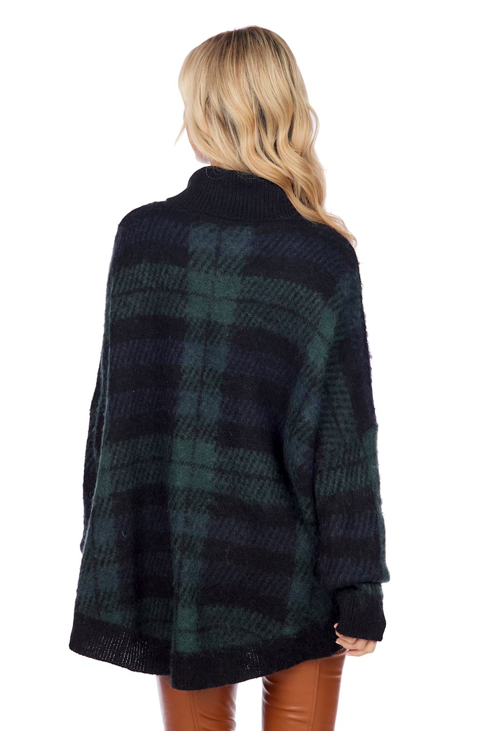 Carla Plaid Sweater Green By Mud Pie
