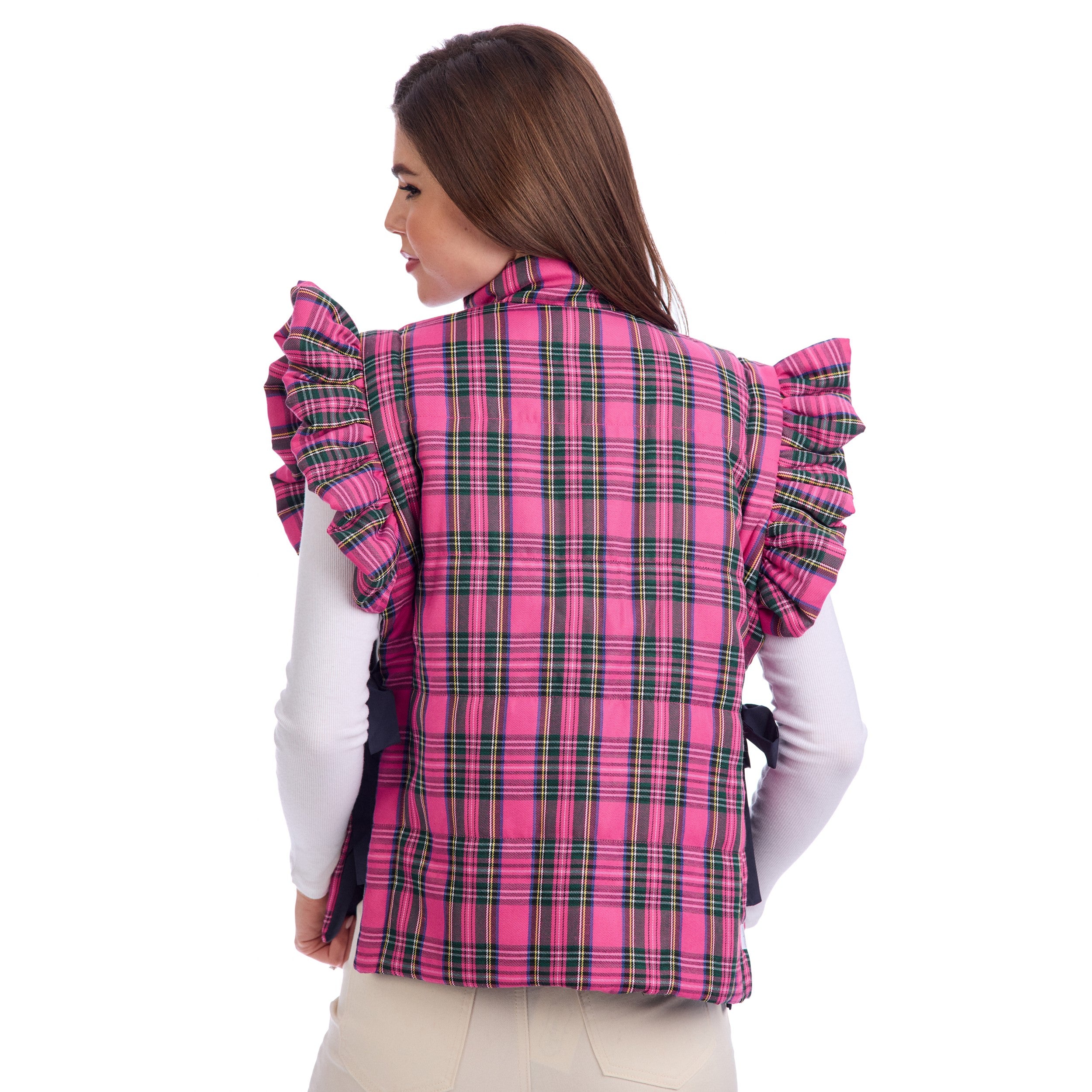 Pink Jefferies Quilted Vest By Mud Pie