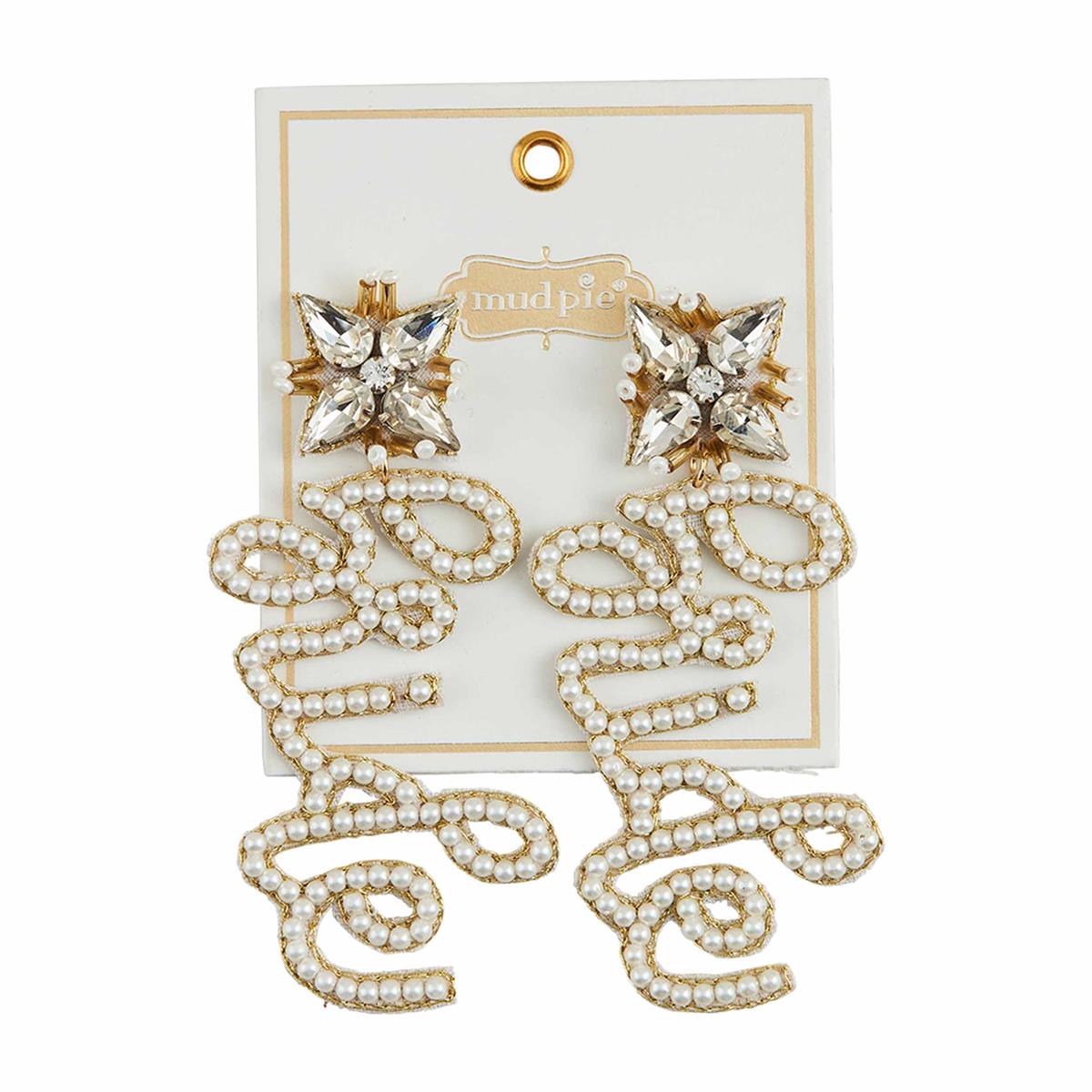 BRIDE BEADED EARRINGS BY MUD PIE - 2 STYLES - A. Dodson's