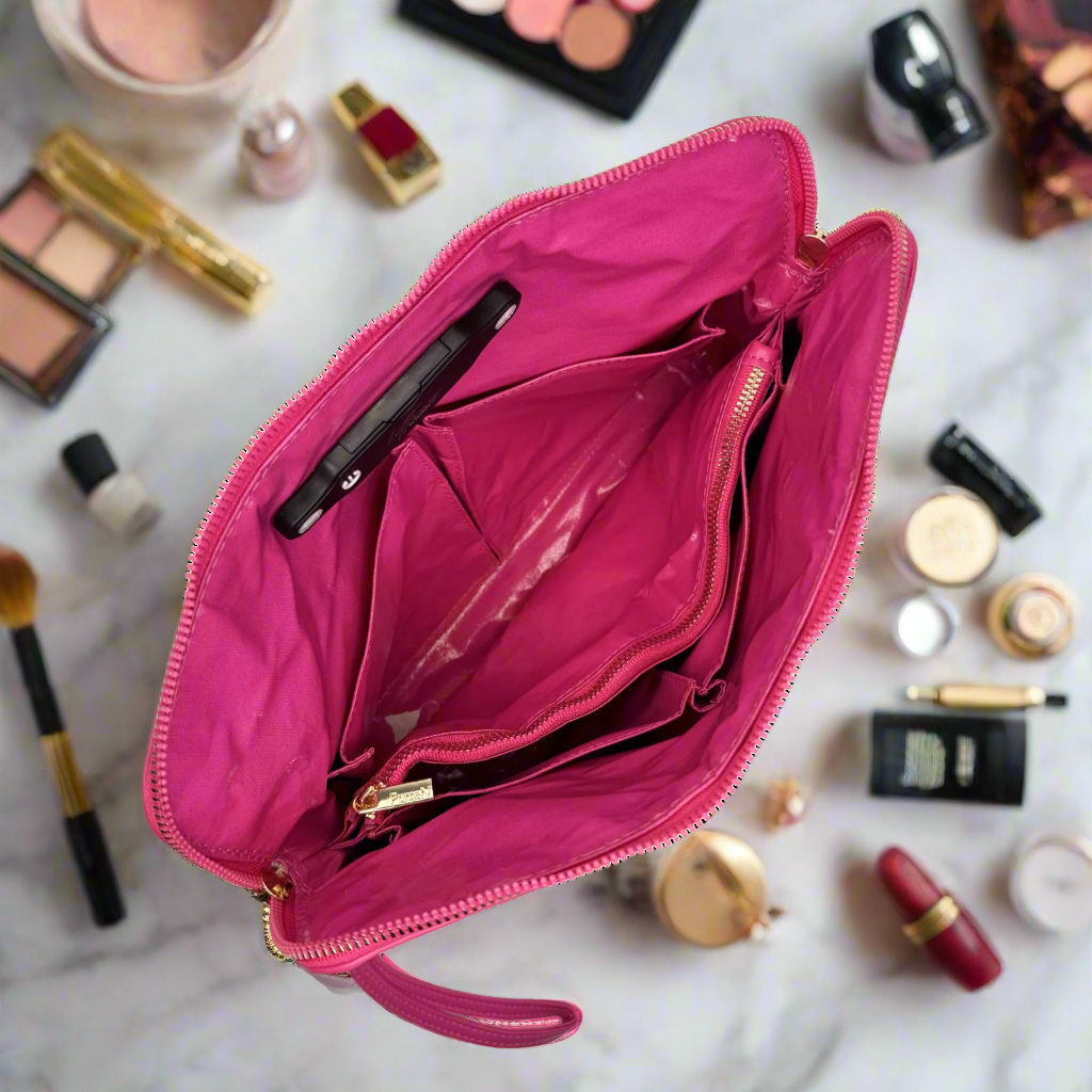 Litt Makeup Case - Fuchsia Velvet