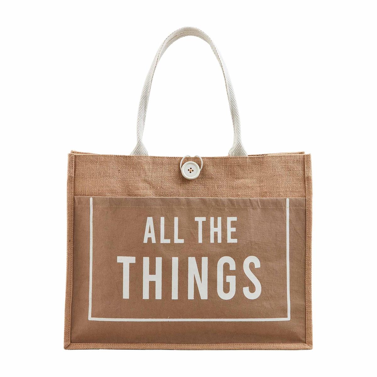Jute Word Tote - 3 Styles BY MUD PIE - A. Dodson's