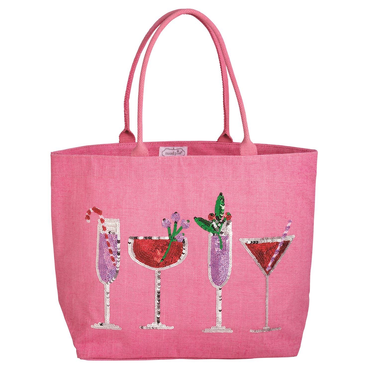 Drinks Holiday Sparkle Tote By Mud Pie