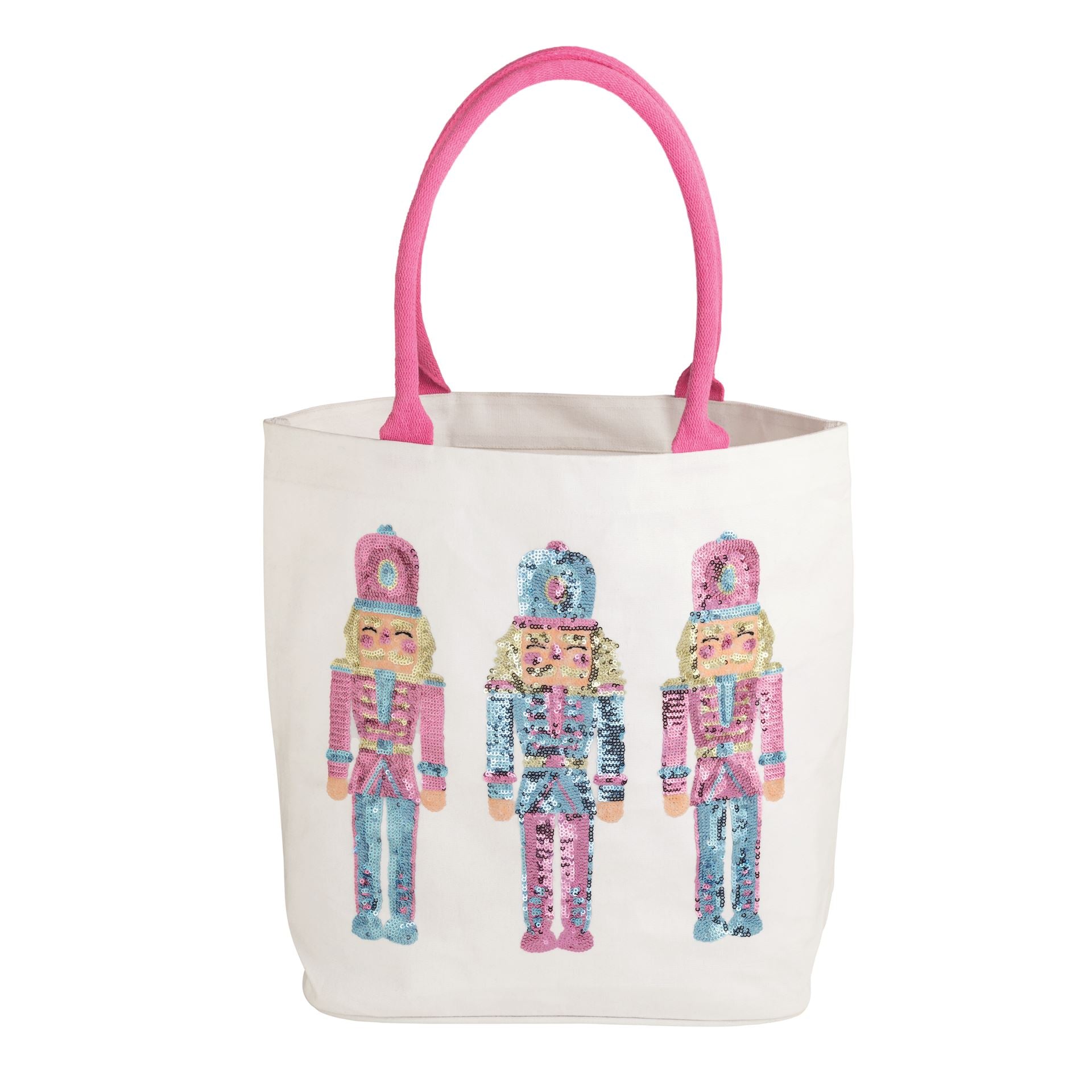 Pink Holiday Sparkle Tote by Mud Pie