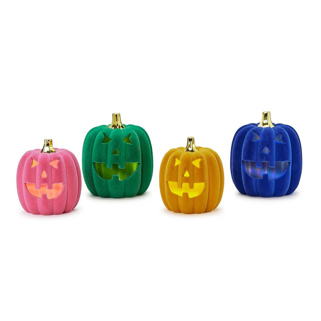 Flocked LED Jack-O-Lantern - A. Dodson's