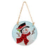 Traditional Santa Garden Accent, Round Suncatcher,