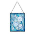 Blue Coastal Indoor Wall Decor, Stained-Glass, Stained Glass Wall Décor, 8" L x 10" H