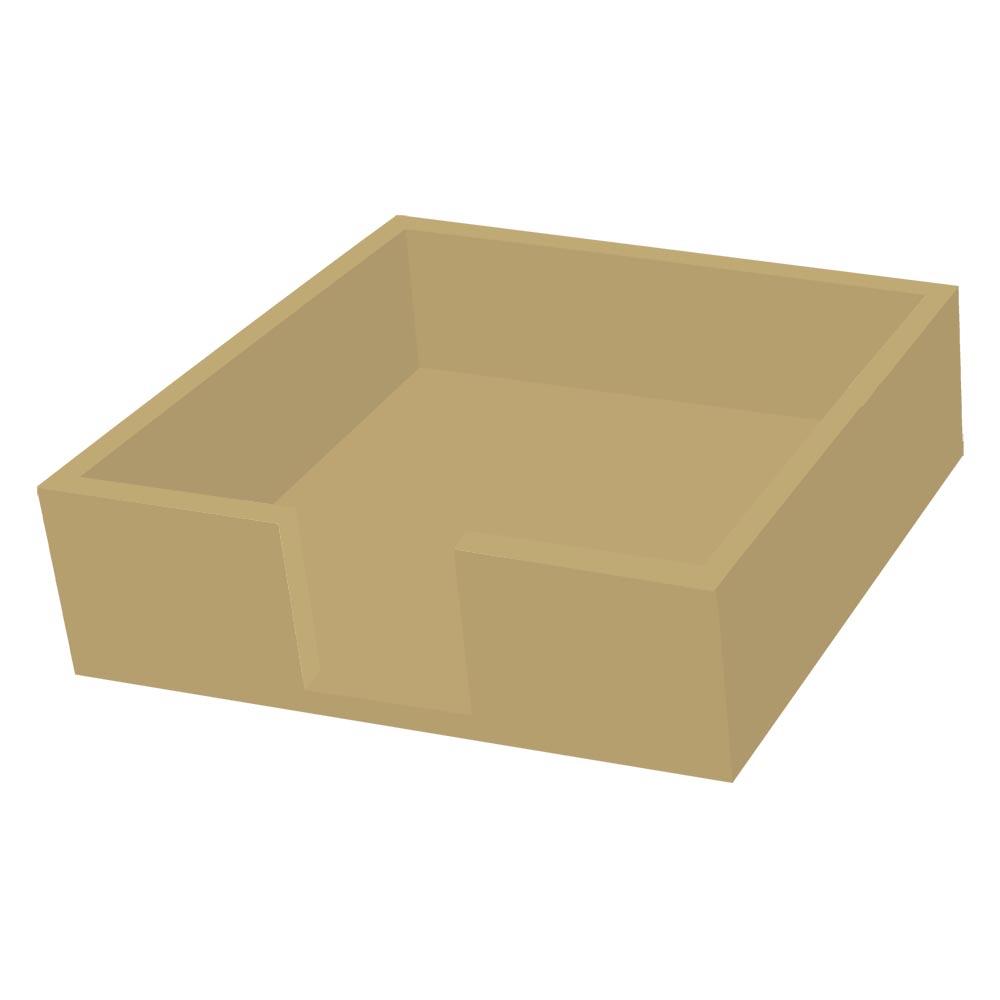 Lacquered Wood Napkin Caddy, Gold - Beverage Size