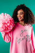 Pink Game Day Sparkle Sweatshirt By Mud Pie