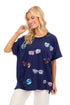 Navy Americana Sparkle Top