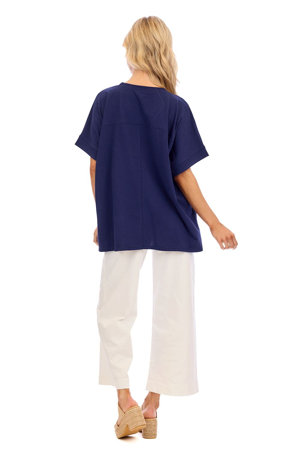 Navy Americana Sparkle Top