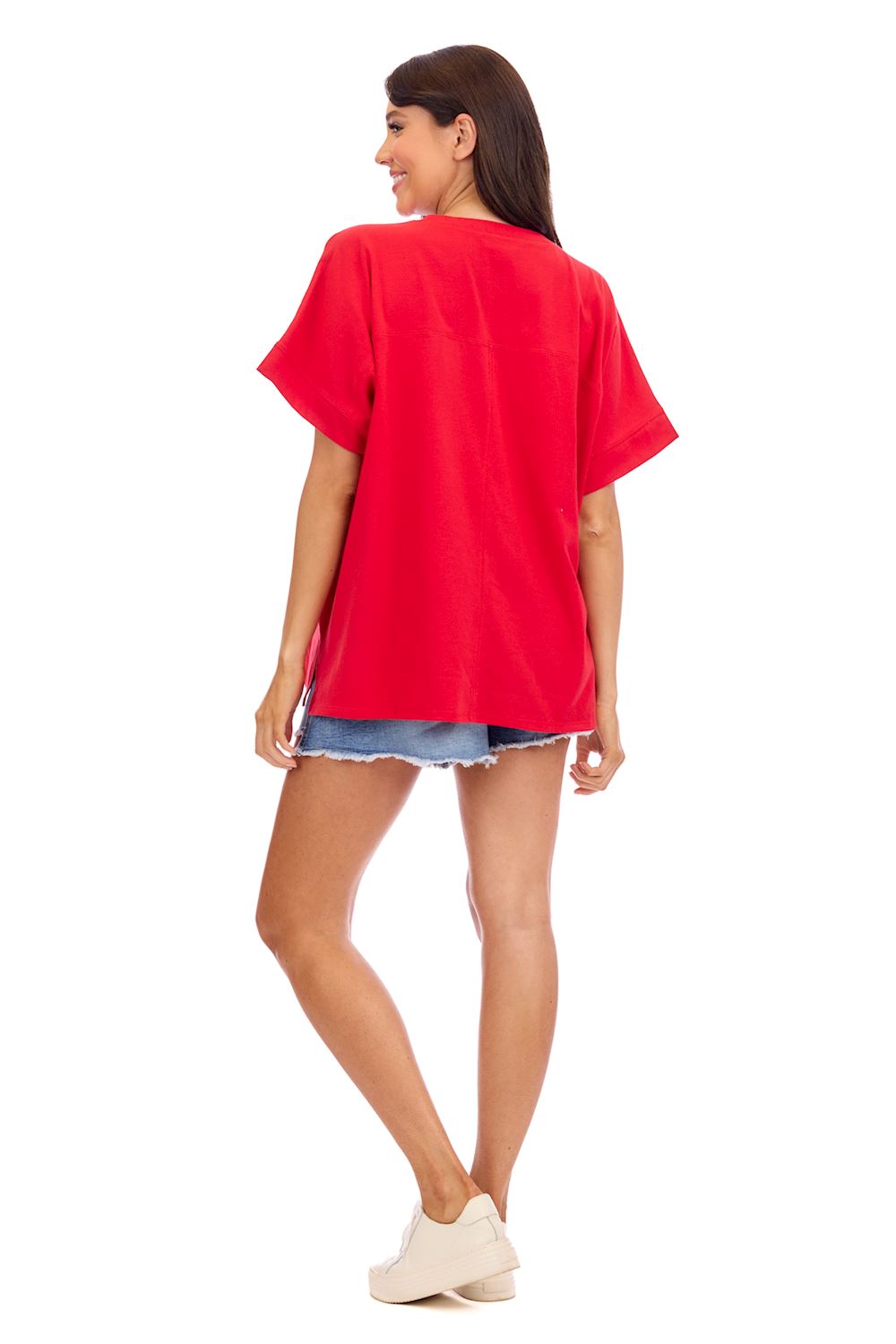 Red Americana Sparkle Top