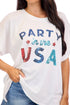 White Americana Sparkle Top