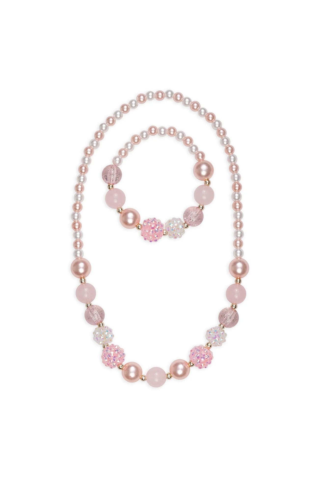 Pinky Pearl Necklace & Bracelet Set - A. Dodson's