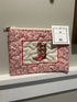 Ida Mae Framed Thunderbird Boots Sand Quilted Small Makeup Bag